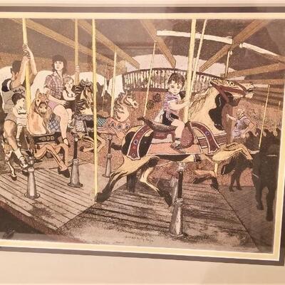 Lot #161  Phillip Sage Print - "Merry Go Round", 1985