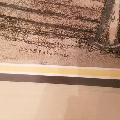 Lot #161  Phillip Sage Print - "Merry Go Round", 1985