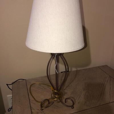 Two end table lamps