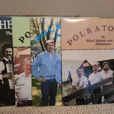 Lot 260: (5) Assorted POLKA Vintage Vinyl Records