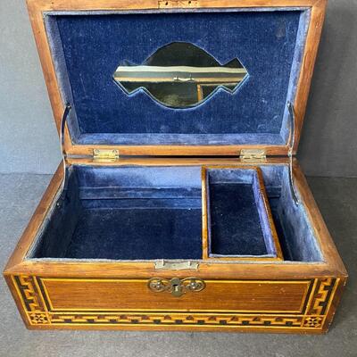 Lot 22: Antique Jewelry Box, Peerage English Brass Dinner Bell and More 