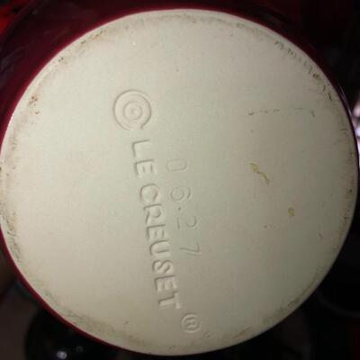 Le Crueset red pitcher 