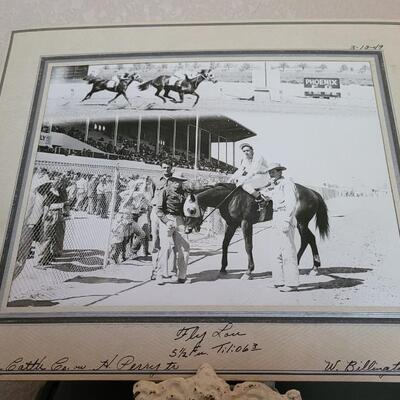 Lot 266: Vintage 11.5" x 10.5" Racing Horse WINNER Cabinet Photo