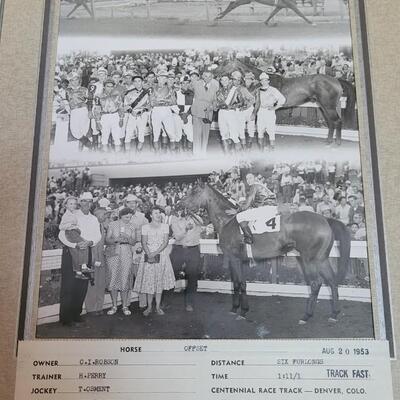 Lot 267: Vintage 10.5" x 12.5" Racing Horse WINNER Cabinet Photo