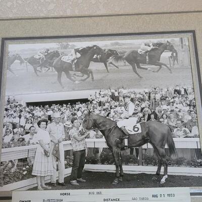Lot 268: 10.5" x 12.5" Vintage Racing Horse WINNER Cabinet Photo 