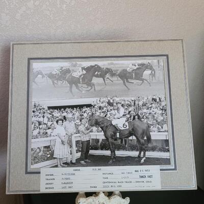 Lot 268: 10.5" x 12.5" Vintage Racing Horse WINNER Cabinet Photo 