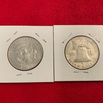 2 90% SILVER HALF DOLLARS A FULL DOLLAR IN SILVER