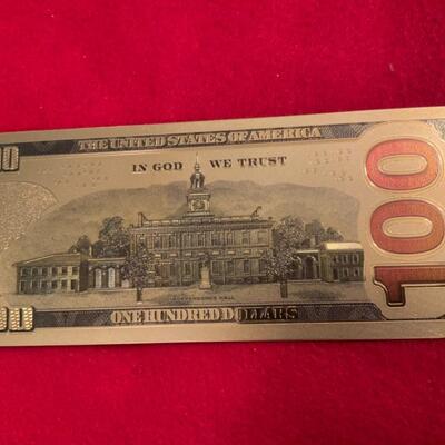 24KT GOLD FOIL 100.00 BILL
