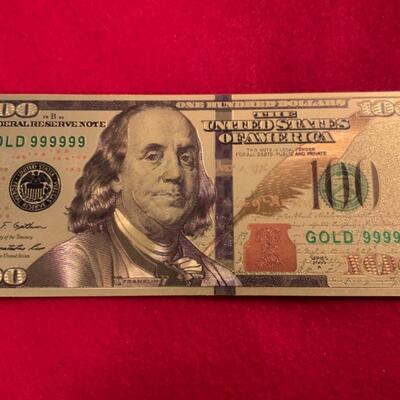24KT GOLD FOIL 100.00 BILL
