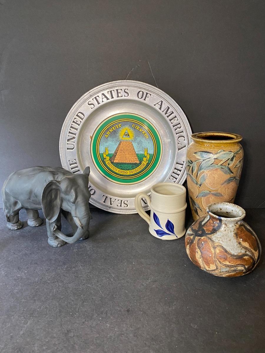 Vandalize Pompeii entrepreneur Lot 67: Vintage A.M.W., Newark NJ, Elephant, Pottery, and More (AMW: Art  Metal Works) | EstateSales.org