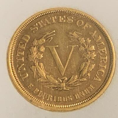 1883 P GOLD RACKETEER V NICKEL MS60 