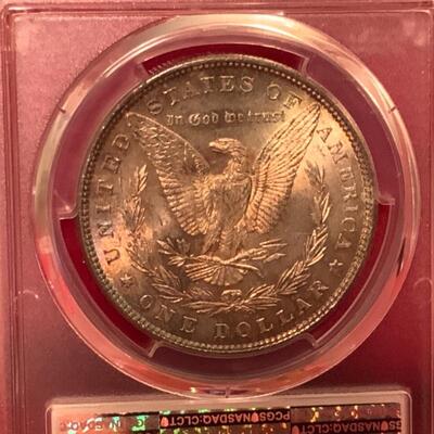 1882 PCGS GRADED MS62 BY PCGS MORGAN DOLLAR BEGINNING TO TONE