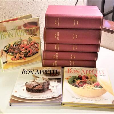 Lot #166  1973-1980 Hardback run of Bon Appetite Magazine with extras