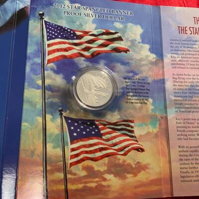 2012 90% SILVER DOLLAR STAR SPANGLED BANNER