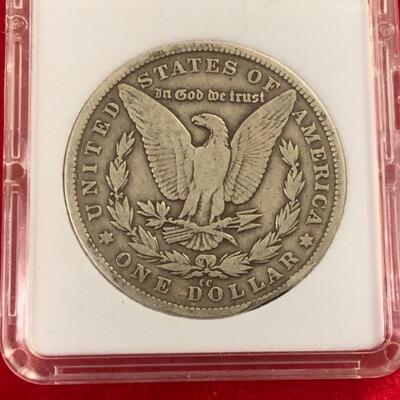 1882 CARSON CITY MORGAN 90% SILVER DOLLAR SLABBED