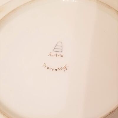 Lot #168  Beautiful Antique Austrian Portrait Plate - signed