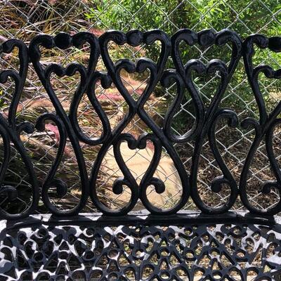 Gorgeous wrought iron bench