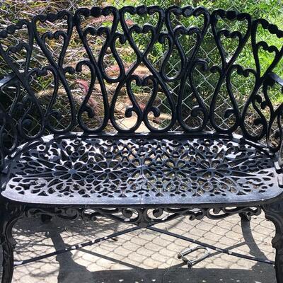 Gorgeous wrought iron bench