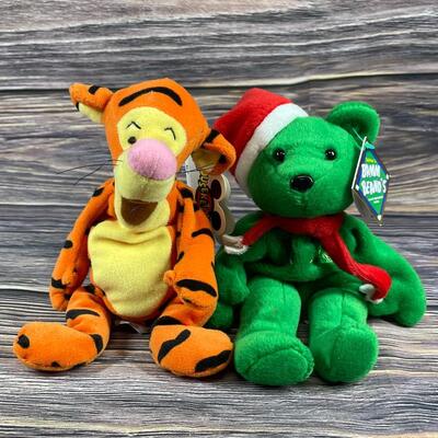 Chipper Jones Bamm Beano and Tigger Mousekeytoys Stuffed Plush Beanie Animal Set