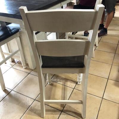Rustic barn door kitchen table with 6 chairs