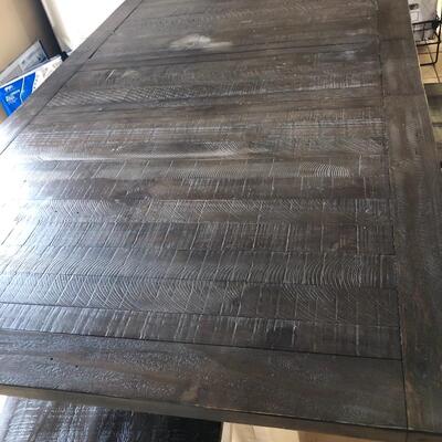 Rustic barn door kitchen table with 6 chairs