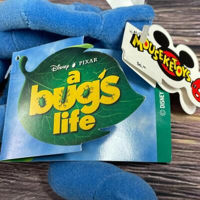 A Bugs Life and Piglet Mouseketoys plush Beanie Stuffed Animals