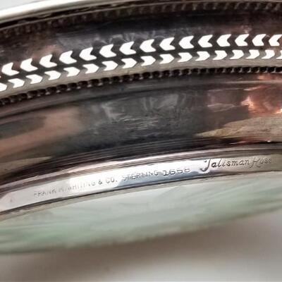 Lot #169  Sterling Silver/Glass Wine Coaster "Talisman Rose" pattern