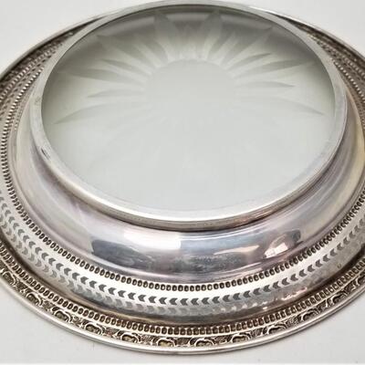 Lot #169  Sterling Silver/Glass Wine Coaster "Talisman Rose" pattern