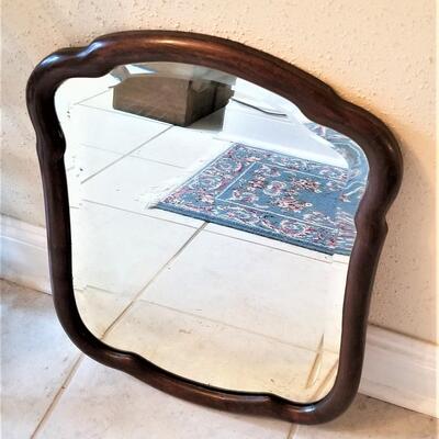 Lot #172  Antique Beveled Wall Mirror