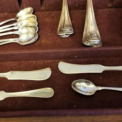 Lot #175  Sterling Silver Flatware Set (English) in Box