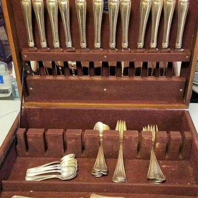 Lot #175  Sterling Silver Flatware Set (English) in Box