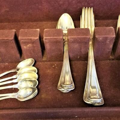 Lot #175  Sterling Silver Flatware Set (English) in Box