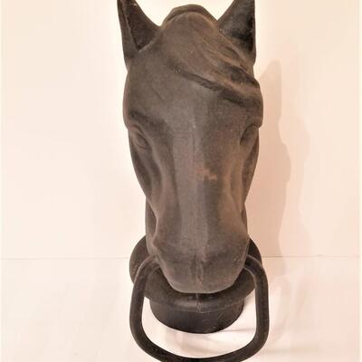 Lot #178  Cast Iron post topper - Horse's head
