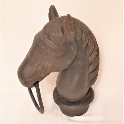 Lot #178  Cast Iron post topper - Horse's head