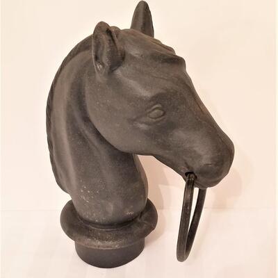 Lot #178  Cast Iron post topper - Horse's head