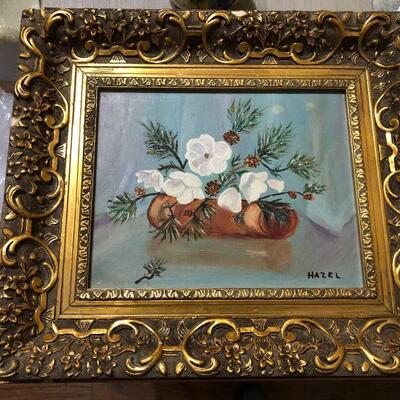 Vintage original art signed by Hazel