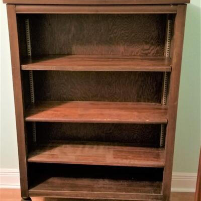 Lot #180  Solid Wood Vintage Bookcase - 4 shelves