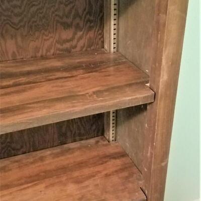 Lot #180  Solid Wood Vintage Bookcase - 4 shelves