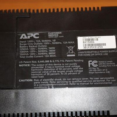 APC BX1500G battery backup