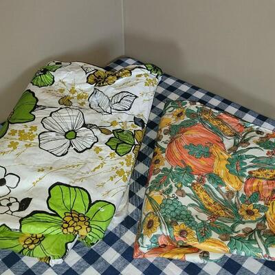 Lot 269: Vintage Plastic Felt Back Tablecloths 