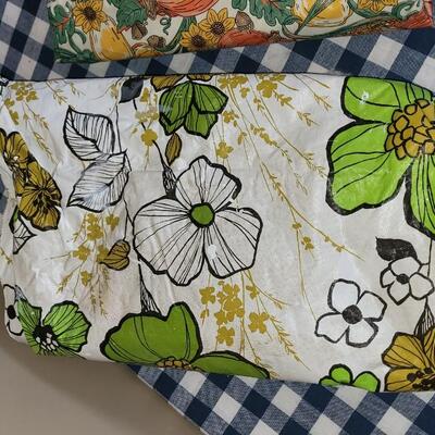 Lot 269: Vintage Plastic Felt Back Tablecloths 