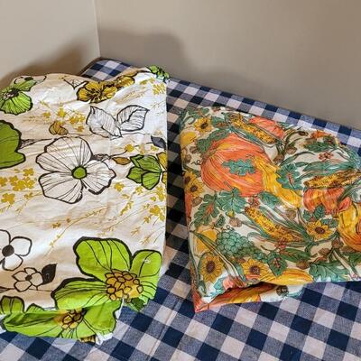 Lot 269: Vintage Plastic Felt Back Tablecloths 