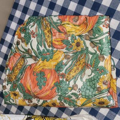 Lot 269: Vintage Plastic Felt Back Tablecloths 