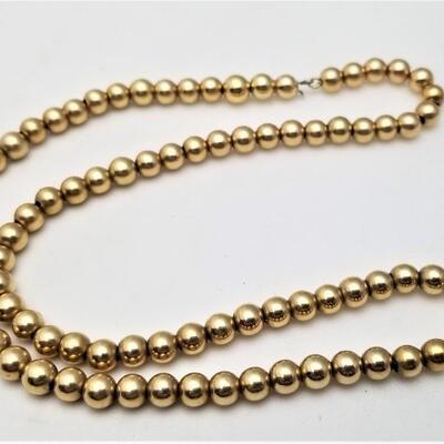 Lot #181  14kt yellow Gold Add-A-Bead necklace