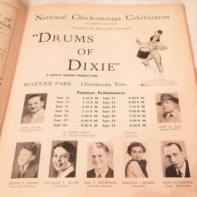 Lot #182  Vintage Tole Tray with Confederate Flags - 1938 Chickamauga Battlefield Reunion Program