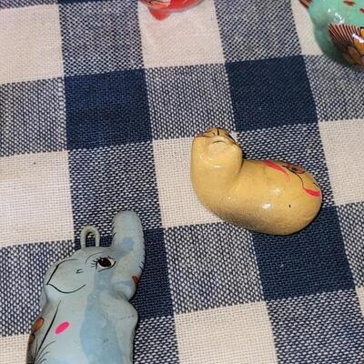 Lot 280: Ceramic Christmas Ornaments and Wood Cross Lot 