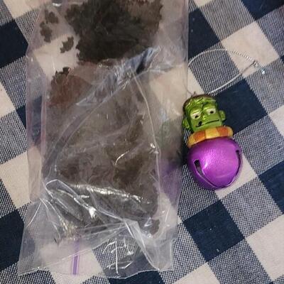 Lot 285: Halloween Decorations Lot (Confetti. Lights, Ornaments, Candleholder ect.)