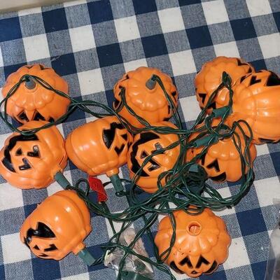 Lot 285: Halloween Decorations Lot (Confetti. Lights, Ornaments, Candleholder ect.)