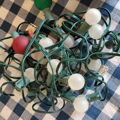 Lot 290: Christmas Lights Round bulbs and Aluminum Shade Lights