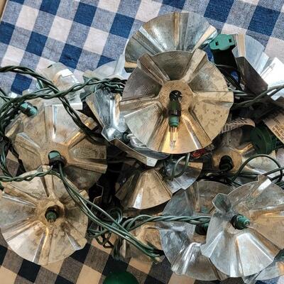 Lot 290: Christmas Lights Round bulbs and Aluminum Shade Lights